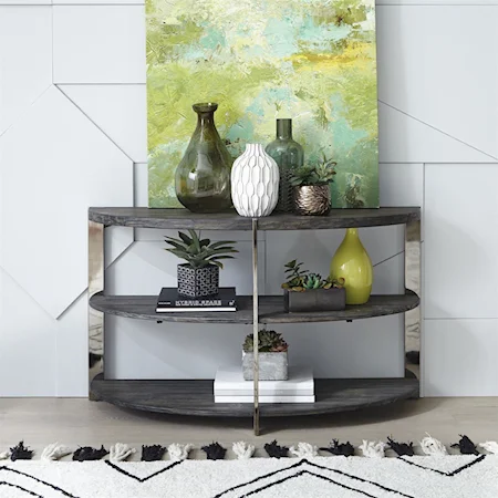 Contemporary Sofa Table with Metal Legs